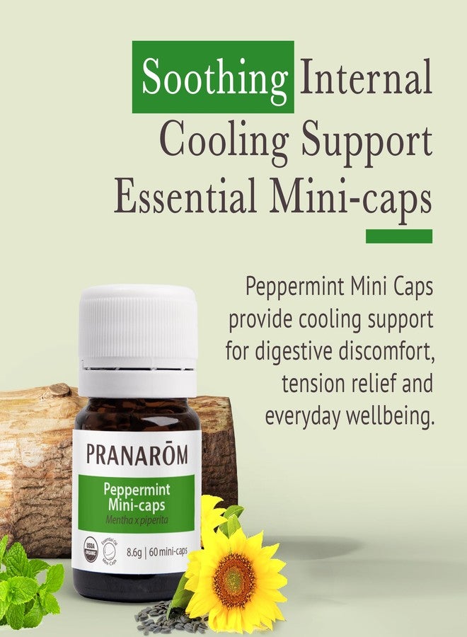 Pranarom - Aromaforce Peppermint Mini-Caps - Organic Digestive Support - Certified Organic Ingredients - Safe & Effective - Easy to Swallow - 60 count - Image 2